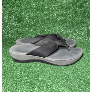 Clarks Arla Glison Womens Size 9M Shoes Black Gray Comfort Cloudsteppers Sandal